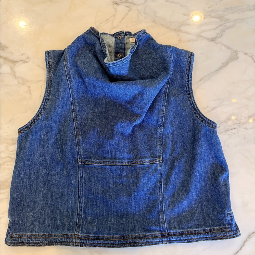 Anthropologie Pilcro Cowl Neck Denim Sleeveless Top NWOT